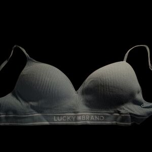 Lucky Brand Gray Ribbed Bralette